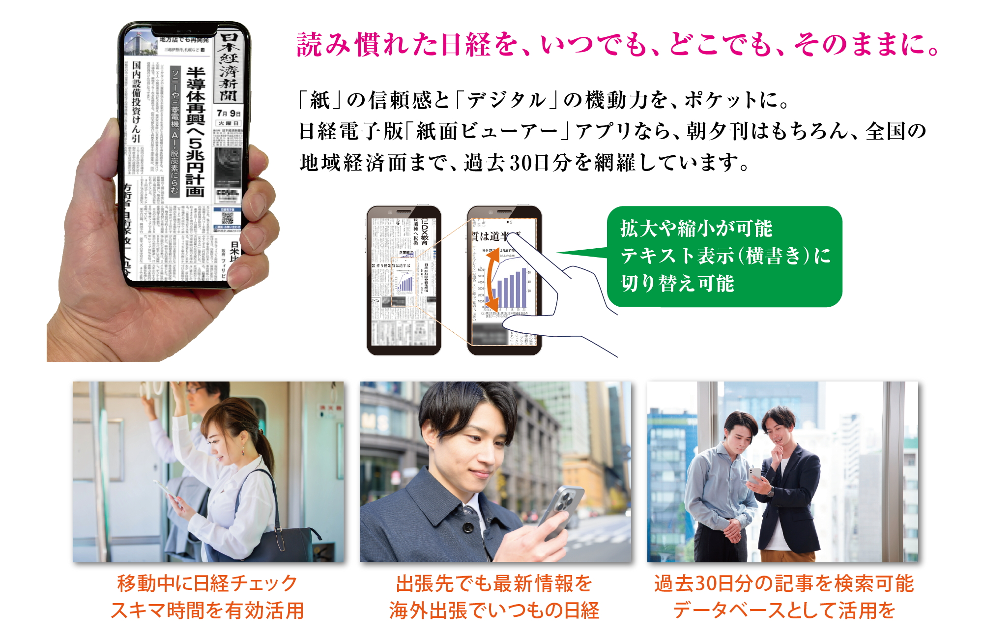 紙面ビューアーの特徴